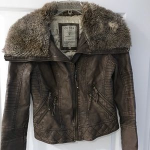 Guess faux leather/fur jacket